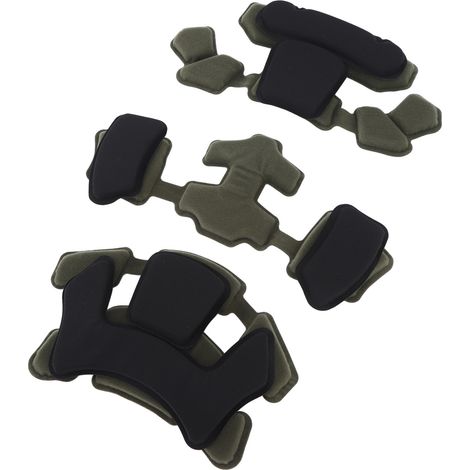 Helmpolsterung, Helmfuttersystem, universelle Ersatzschaumstoffpolster, olivgrünes Schutz-Innenpolster-Set (1/4)