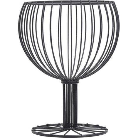 Verre à Vin en Fer, Plateau pour Fruits avec Panier et Circulation D'Air à 360 Degrés, pour Rangement sur Plan de Cuisine (1/2)