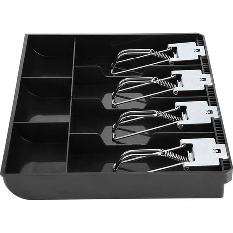 Kassenschubladeneinsatz – Ersatzteil – Metallclip – Kassenschublade – Schublade – Schwarz – Bürobedarf – Kassenschublade – Ladenbedarf (1/5)