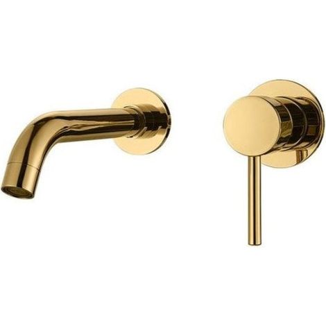 Grifo lavabo empotrado monomando BRAMPTON dorado