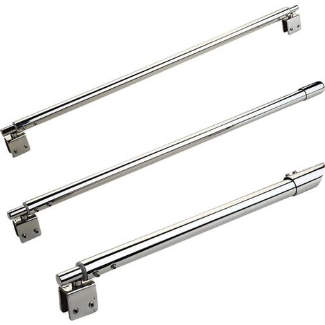 Barre de support en acier inoxydable chromé pour paroi de douche, fixation réglable de 400 à 600 mm, pour verre de 8 à 12 mm d'épaisseur, support mural pour paroi de douche à l'italienne (1/5)