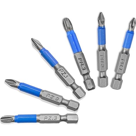 Embouts tournevis PH1/2/3 PZ1/2/3 aimantés, pour vissage (1/5)