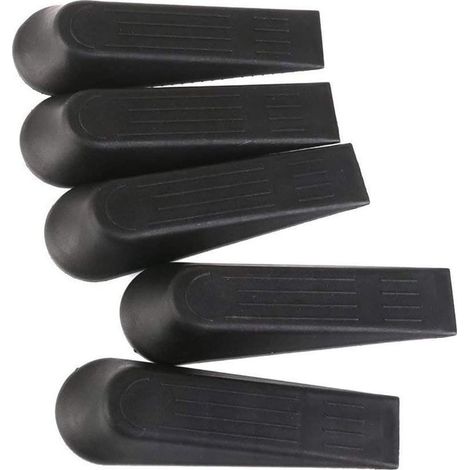 Lot de 5 butées de porte en plastique dur, Antidérapante bloc, Protège Sols et Murs, Pour Tapis, Béton, parquets la maison et le bureau (1/5)