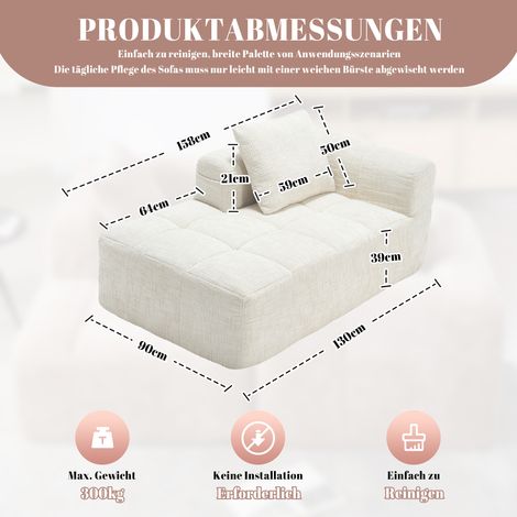 Canapé d'angle confortable beige, avec coussin moelleux, poches latérales pour téléphone et télécommande, prêt à l'emploi sans montage, design moderne et épuré (1/4)