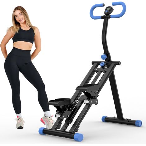 Stepper de escalada con resistencia ajustable HOMVRA, 3 niveles, pantalla y estructura de acero (1/5)