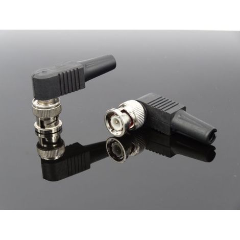 90° angled male BNC connector, straight BNC connector, solderless BNC connector, Q9 surveillance camera socket (1/5)