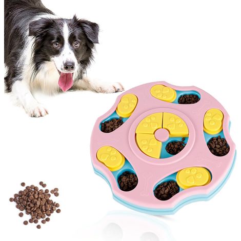 1 distributeur de croquettes interactif, anti-glouton, antidérapant, pour enrichissement mental et stimulation cognitive, adapté à tous les chiens (1/5)
