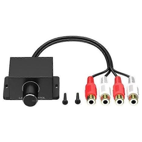 Compatible avec les amplificateurs audio de voiture, les subwoofers et les commandes de volume à distance, 2 interfaces d'entrée/sortie RCA mâle et femelle, et les systèmes de réglage du volume de voi (1/5)