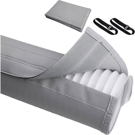 Couverture de tuyau climatiseur - HAWUJ - 60x20 pouces gris lavable - protection (1/5)