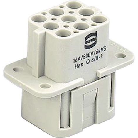 HARTING 09120083101 Buchseneinsatz Han® Q 8 + PE Crimpen 1 St.