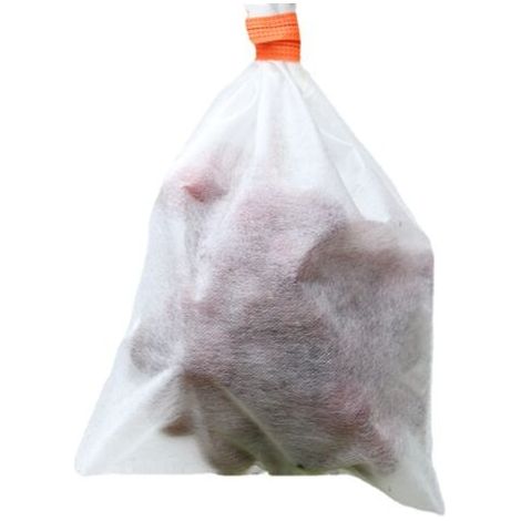 BUNTHAUS 100 Stück insekten- und vogelsichere Beutel für Früchte, Obstpflanzen, Blumen, Samen, Schutznetze für Obst, Gemüse, Weintrauben, Netzbeutel gegen das Absacken von Sämlingen, weiß (1/2)