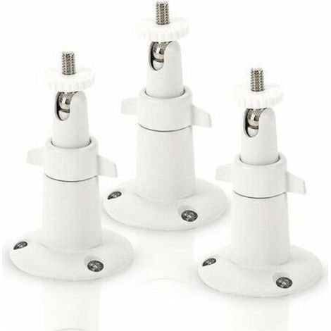 Metal Fixation Murale pour caméra de sécurité Intelligente Arlo - Fixation d'intérieur/extérieur Ajustable pour Les caméras Arlo et modèles compatibles par (3 Pack, Blanc) (1/5)