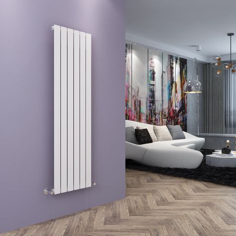 ELEGANT White Vertical Single Flat Panel Radiator 1600x456mm Designer Radiator (1/5)
