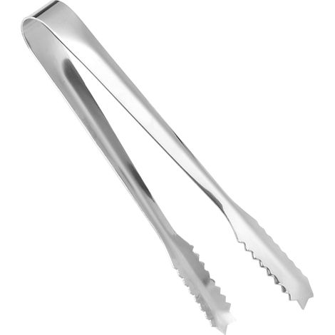 Pince de cuisine en acier inoxydable brillant pour sucre, glace, pâtisserie et barbecue (1/5)