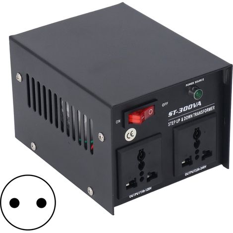 300-W-Aufwärtstransformator, professioneller Spannungswandler 110 V/220 V, einstellbare Ausgangsspannung 110–120 V/220–240 V, EU-Stecker