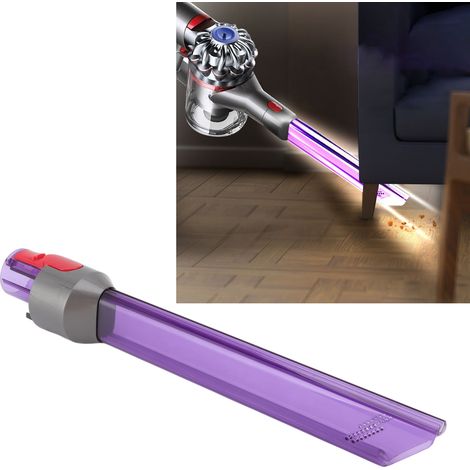Compatible avec les têtes d'aspirateur Dyson V7/V8/V10/V11, embouts plats longs à éclairage LED (1/5)