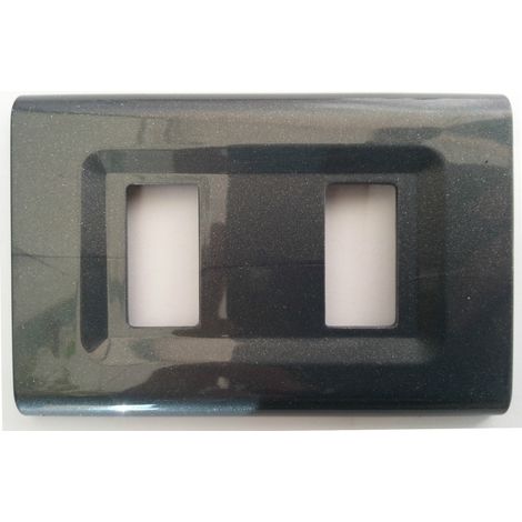 Trade Shop - Placas Abs Serie Magic Elite Bticino Compatibles Con Tapas De Enchufes -      Negro
