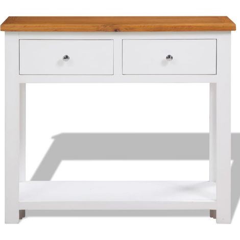 Maison Exclusive - Tavolo Consolle 83x30x73 cm in Massello di Rovere