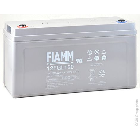 Fiamm - Batterie plomb AGM 12FGL120 12V 120Ah M8-F