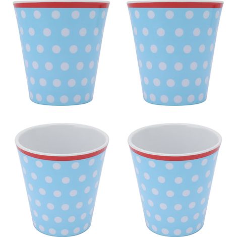 4 Tasses Mélaminé Aspect Porcelaine, Mug Boisson Robuste pour École Restaurant, Vaisselle Élégante, Lot de 4 (1/5)