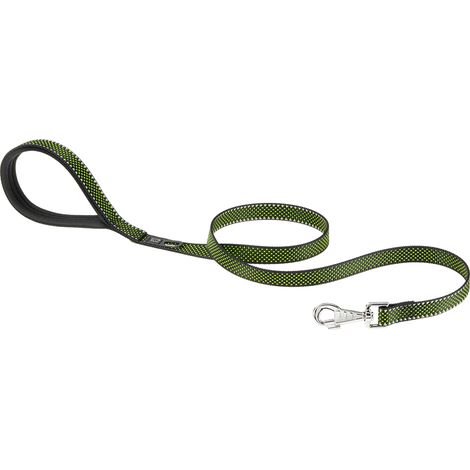 Ferplast DAYTONA DELUXE G Laisse réfléchissante pour chiens avec porte-sachets hygiénique inclus. Variante G20/120 - Misure: 20 mm x L 120 cm - Vert (1/5)