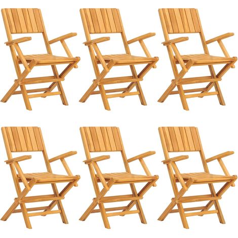Maison Exclusive - Sedie Pieghevoli 6pz 55x61x90cm Legno Massello Teak (1/5)