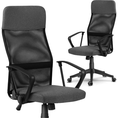 Sedia da ufficio Sofatel Sydney in microrete, grigio scuro (1/5)