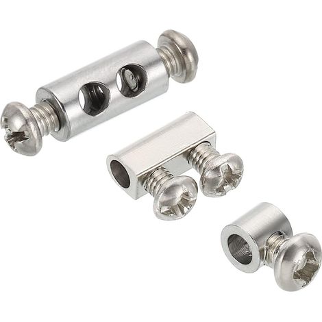 Fil Corde Clips 18Pcs Acier 3mm 3,5mm Single/Double Trous M3/M4 Vis (1/5)