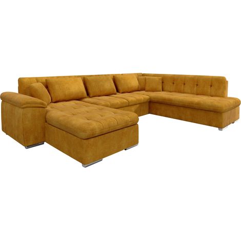 Sofá rinconero Comfivo Gemma, Wave 05, Función de descanso, Almacenaje, 348x205x76cm, 0 (1/5)
