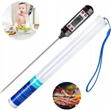 Thermomètre alimentaire électronique numérique domestique noir (-50℃～300℃)-AquaForge (1/5)