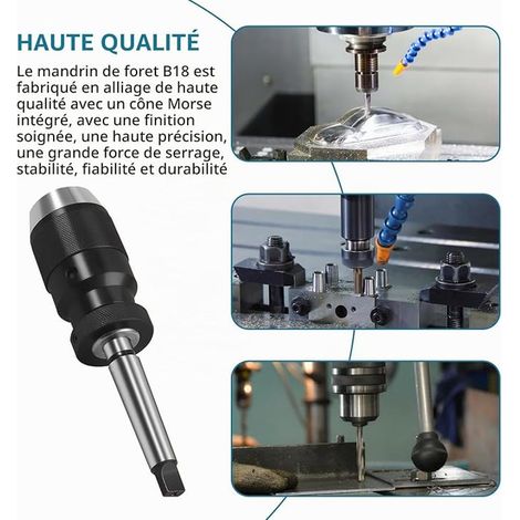 Drill Chuck with a 16 mm clamping range, Metal Lathe Chuck, Suitable for shaft, fixing lathe tools, drilling and chuck for lathe (1/3)