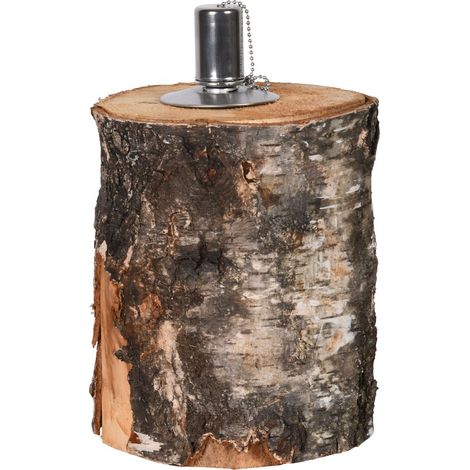 Esschert Design Birkenholz Öllampe 25 cm - Holz & Metall (1/2)