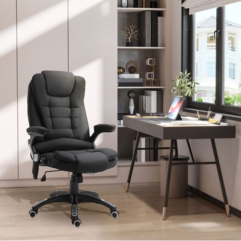 MEUBLIV silla de oficina gaming negra 68x72x120 cm – masaje y calefacción reclinable (1/5)
