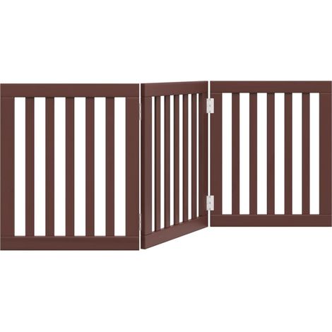 Barrière pour chien pliable 3 panneaux 150 cm bois de peuplier (1/5)