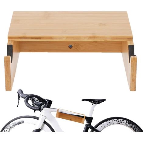 Porte-Vélo Murale Organisateur Horizontal En Bois Range casque de vélo pour pièce Pour Casque et Vélo , Route, VTT à Fixer dans la Maison, Garage ou Atelier (1/5)