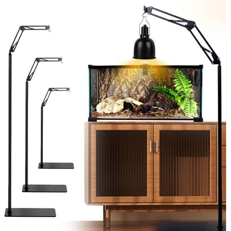 Support de Lampe Chauffante Réglable pour Reptiles et Amphibiens - Potence de Lampe pour Vivarium, Tortue, Lézard, Serpent (1/5)