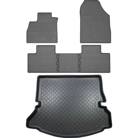 Set di tappetini in gomma per auto e tappetino per bagagliaio per Renault Grand Scenic IV VAN (5 porte) dal 12.2016: tappetini in gomma per auto e tappetino per bagagliaio. (1/5)