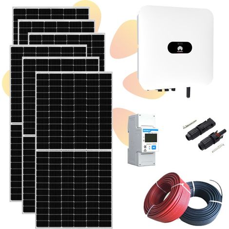Kit solar fotovoltaico autoconsumo con Huawei 3kWp 12720Wh/día