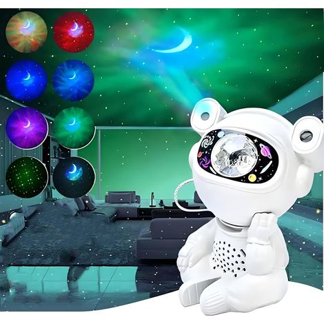 Astronauta seduto, Proiettore di stelle notturne, Testa regolabile, Musica wireless, Telecomando, Lampada della Via Lattea, Decorazione della camera dei bambini, Regalo (1/5)