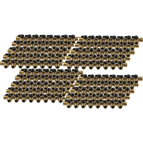 20 Collecteurs mini-vanne mâle 3/4" (20/27) - femelle 1/2" (15/21) - 8 piquages mâle 1/2" (15/21) - Arcanaute
