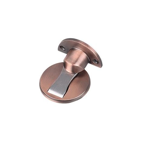 Tope de puerta magnético de acero inoxidable 304, de metal cepillado, con succión suave y silencioso, para hogar, hotel, restaurante y oficina (cobre) (1/4)