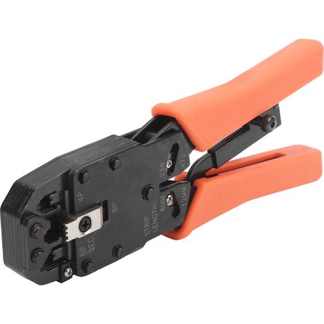 Pince à sertir manuelle en acier, dénude-câbles et outil de sertissage pour fils électriques, fournitures industrielles, orange (1/5)