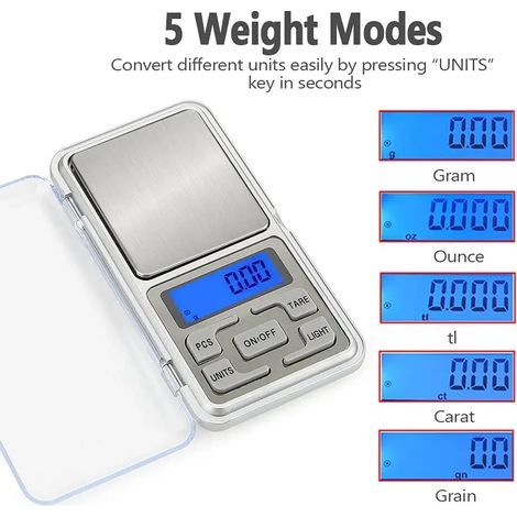 Balance de haute précision 500 g 0,01 g, balance électronique numérique de poche, balance pour bijoux et diamants, idéale pour la cuisine.-AquaForge (1/5)