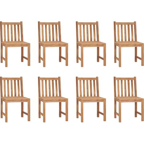 Maison Exclusive - Gartenstühle 8 Stk. mit Kissen Massivholz Teak