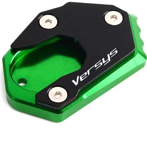 (Vert) Plaque de support d'extension pour béquille latérale compatible avec KAWASAKI Versys 1000, Versys 1000 SE, Versys X300 et Versys X250 - Accessoires maxpower (1/4)