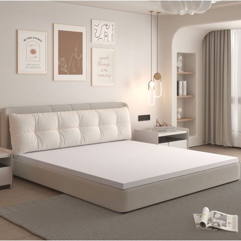 Materasso 160 x 200 cm H3, 5 cm, sfoderabile e lavabile, bianco DESVIAE (1/5)