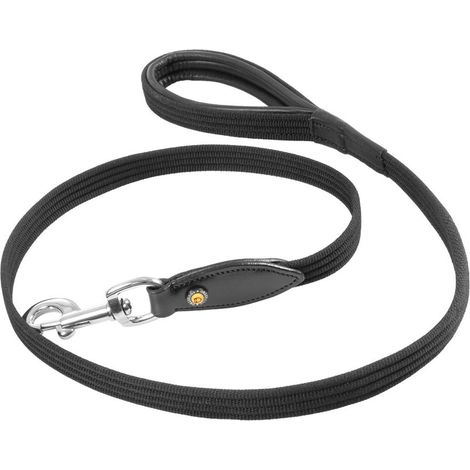 120 CM, Nero e Nero: Guinzaglio per cani in cordura con rifiniture e dettagli in pelle (1/3)