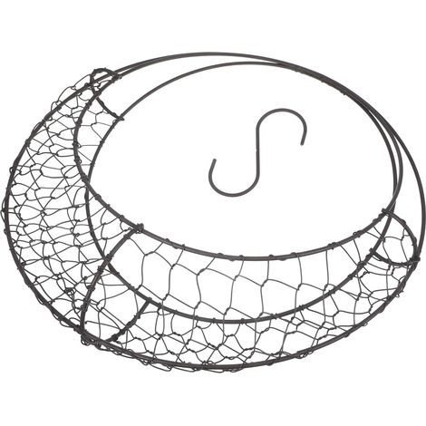 Support suspendu en métal forme de S SEWACC pour plantes grasses, jardinière fil fer (1/5)