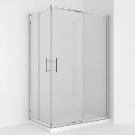ELEGANT Sliding Shower Door Corner Entry Shower Enclosure 1200 x 900 mm (1/5)