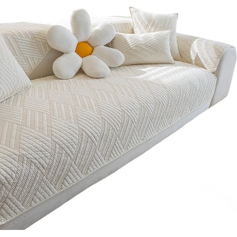 Funda Para Sofa - Algodón Lavado Nórdico - Antideslizante Jacquard - 90 x 180 cm - Para Sofá Sillón Chaiselongue - 1 Unidad (1/5)